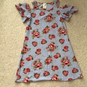 Lily Bleu blue with roses dress